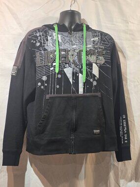 Noize Men’s Graphic Zip-Up Hoodie – Size XL